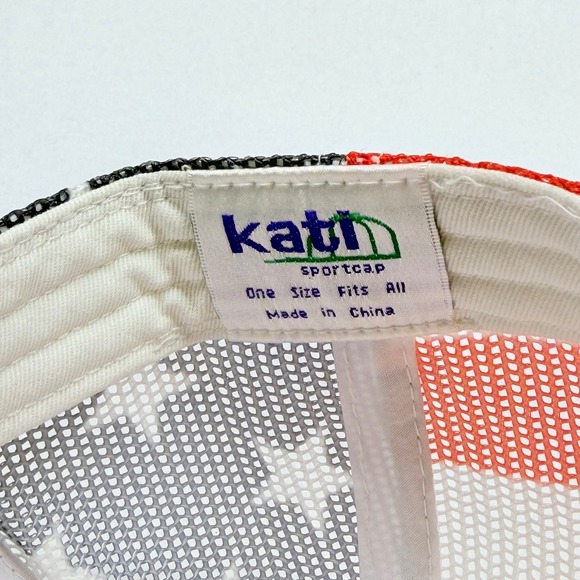 Kati Sportcap American Flag Trucker Hat White Stars and Stripes Snapback Cap - Picture 7 of 8